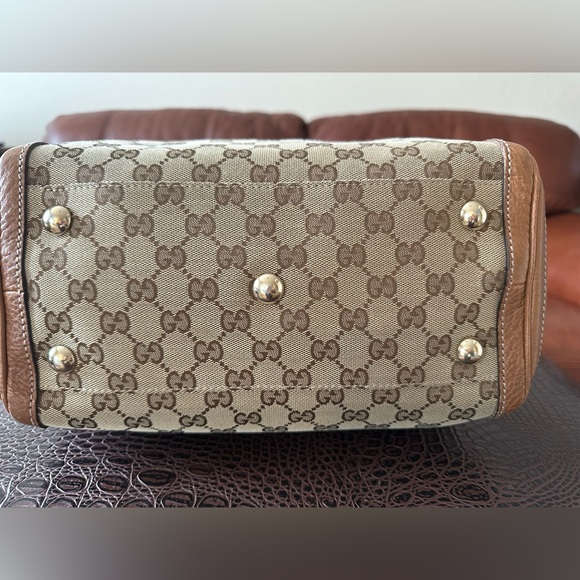 Authentic Gucci Tote Bag in GG Canvas Brown - Picture 9 of 14